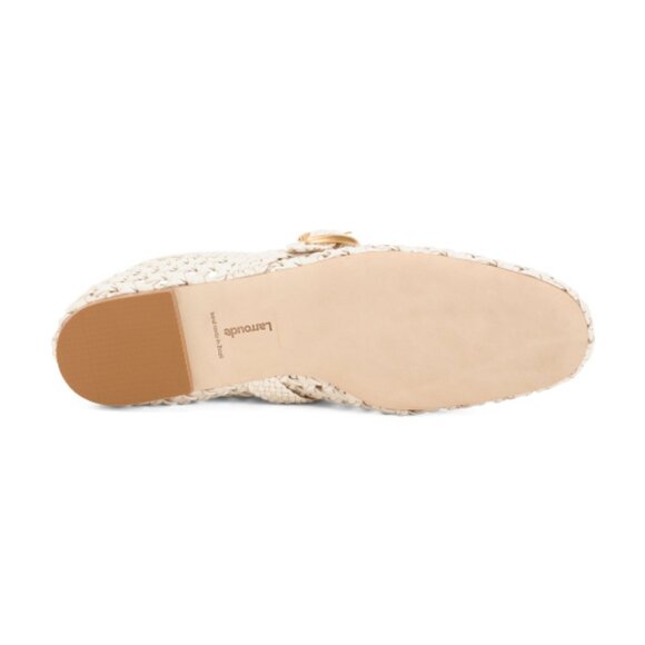 LARROUDE Made In Brazil Leather Verona Macrame Ballet Flats - Picture 3 of 3